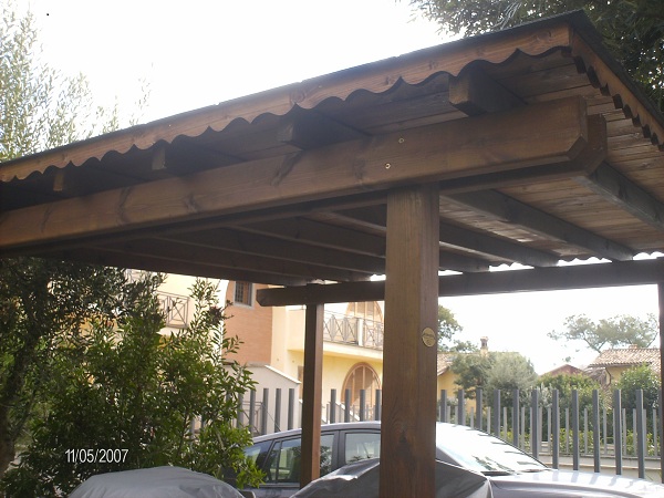 Carport, copertura auto legno roma House Garden