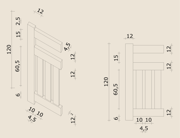 Recinzioni roma Hill disegno tecnico