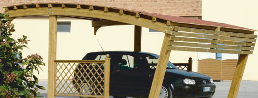 Carport, copertura auto legno roma Olimpo