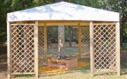 gazebo da giardino in legno a roma modello Capri - anteprima