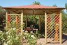 gazebo da giardino in legno a roma modello Roma - anteprima