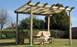 Pergola, legno roma Ground